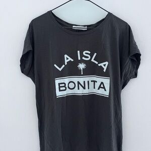 South parade Black 'La Isla Bonita' Graphic T-Shirt size small